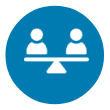 Balanced partnership icon
